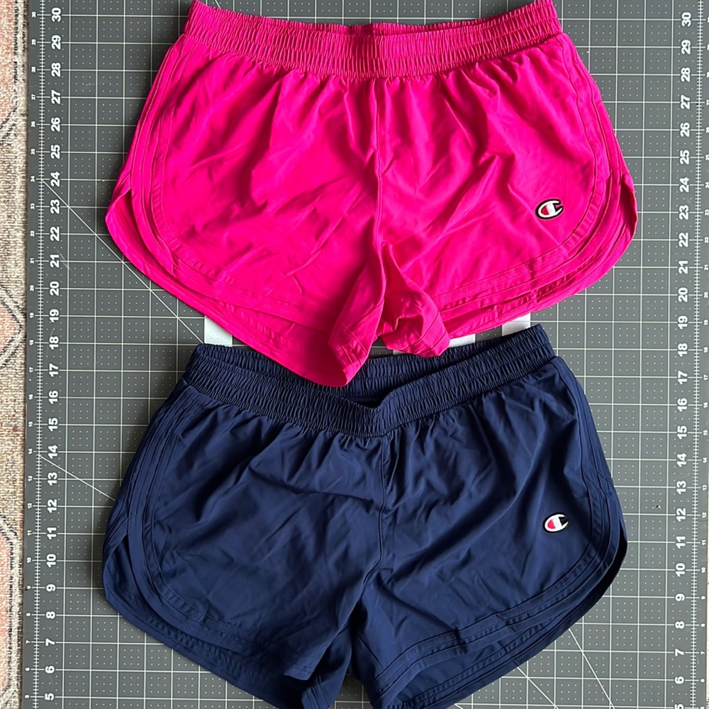 2 Pairs Champion short shorts 2” inseam NWOT size S